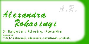 alexandra rokosinyi business card